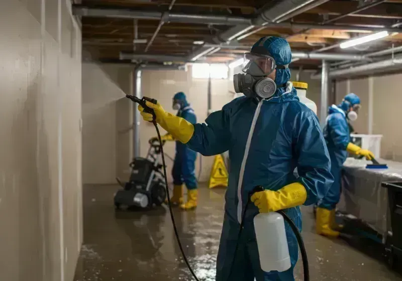 Basement Sanitization and Antimicrobial Treatment process in Okawville, IL